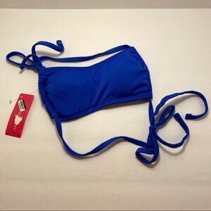 Xhilaration Blue Ribbed Bralette Bikini Top Size XS